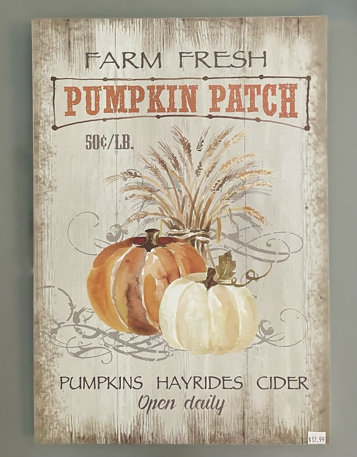  Farm Fresh Pumpkin Sign