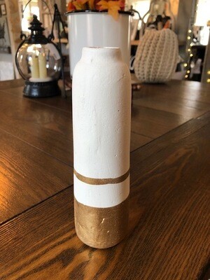 Paper Mache Gold Bud Vase
