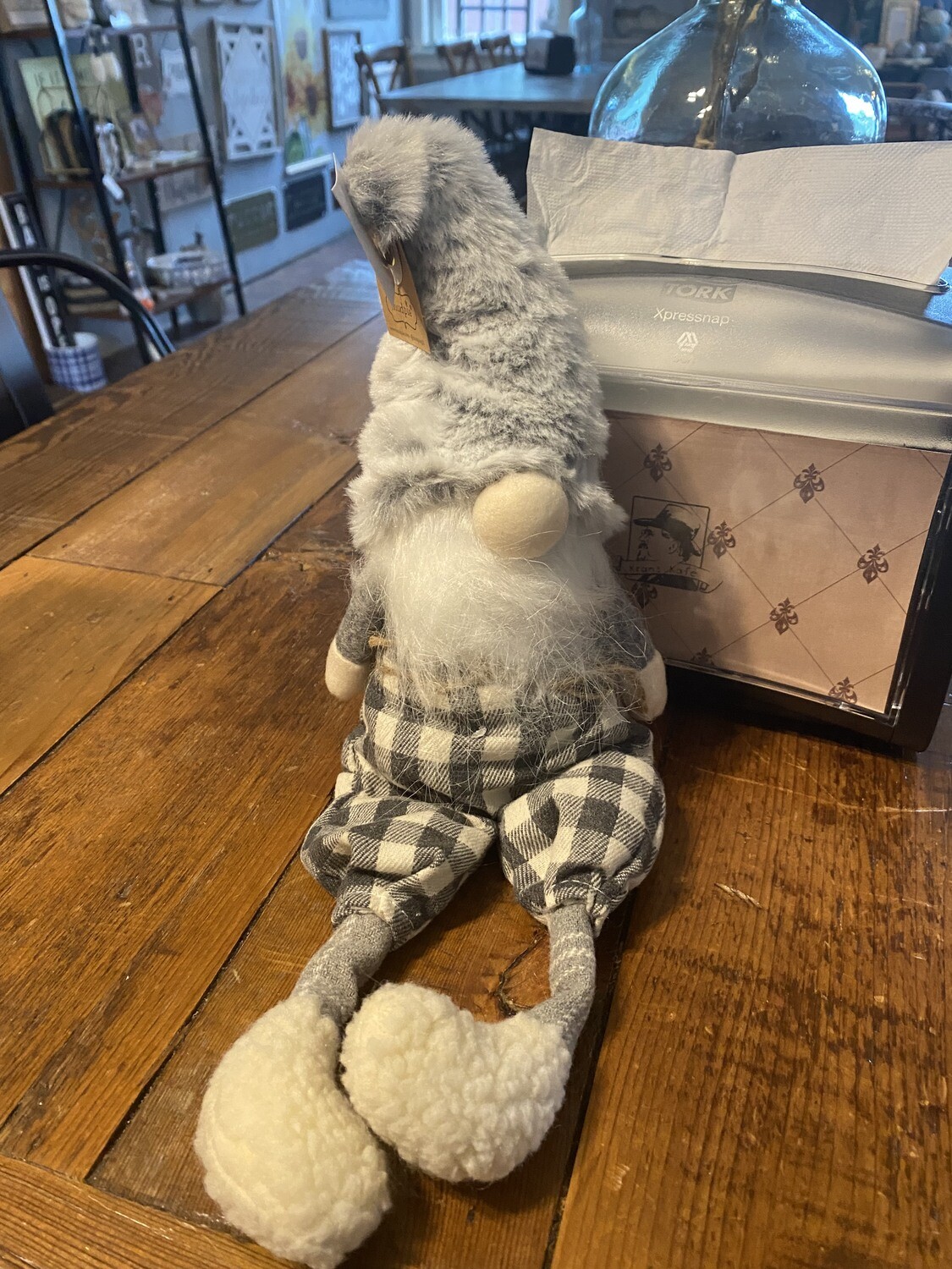 Fuzzy Neutral Dangle Leg Gnome