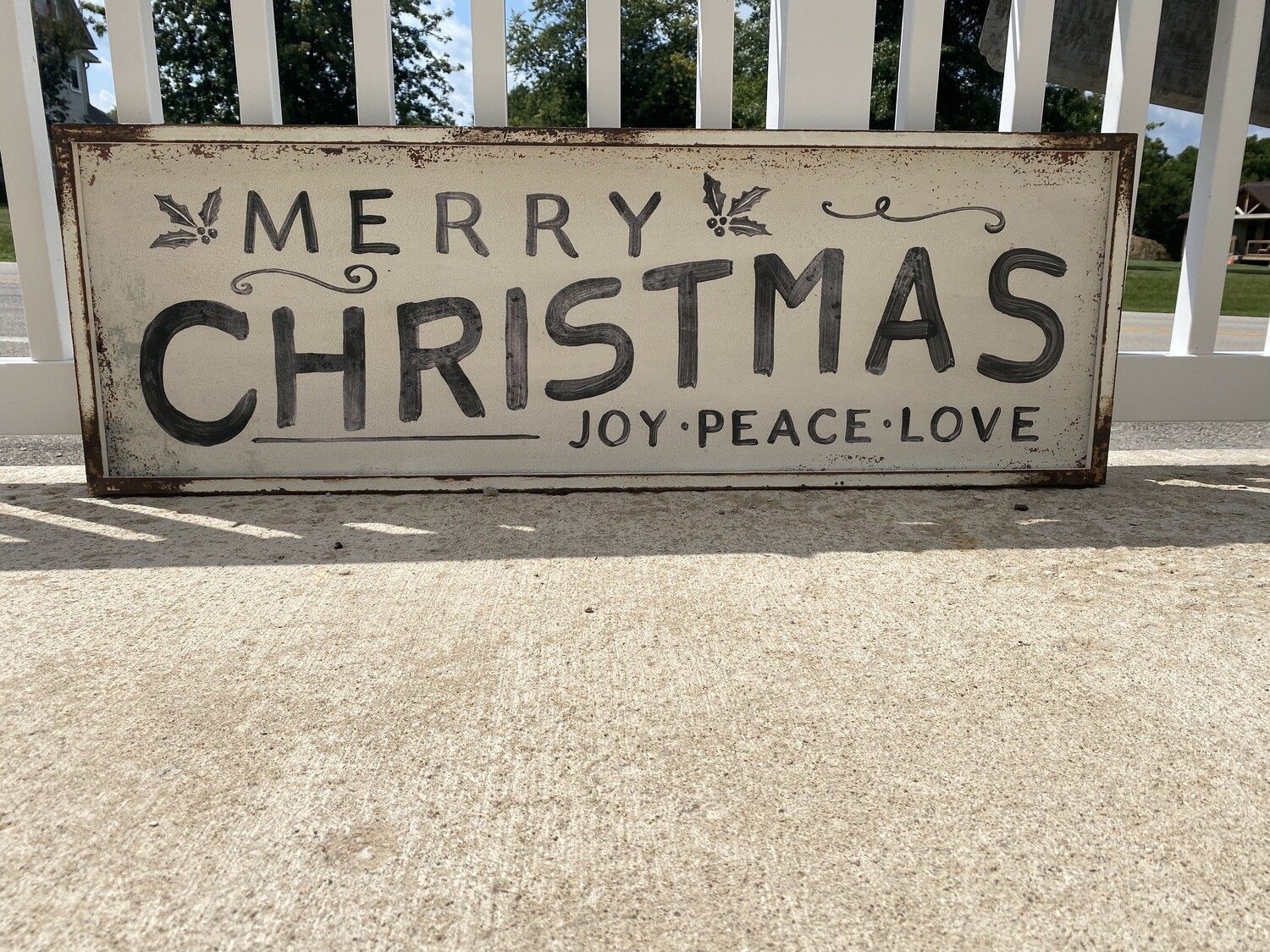 Merry Christmas Joy, Love, & Peace Sign 