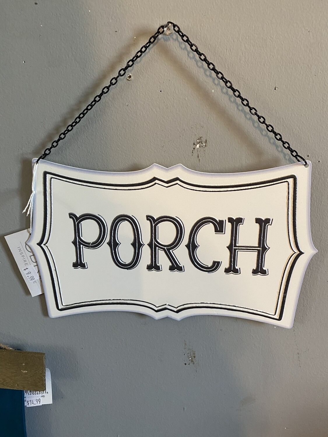 Porch Sign Black & White 