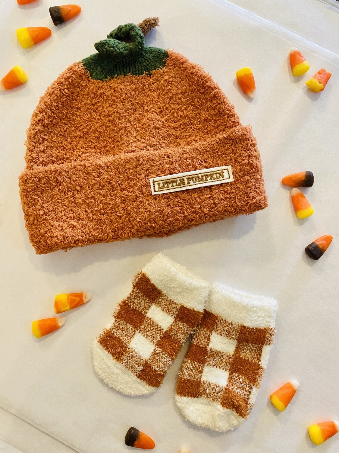 Pumpkin Hat & Sock Set