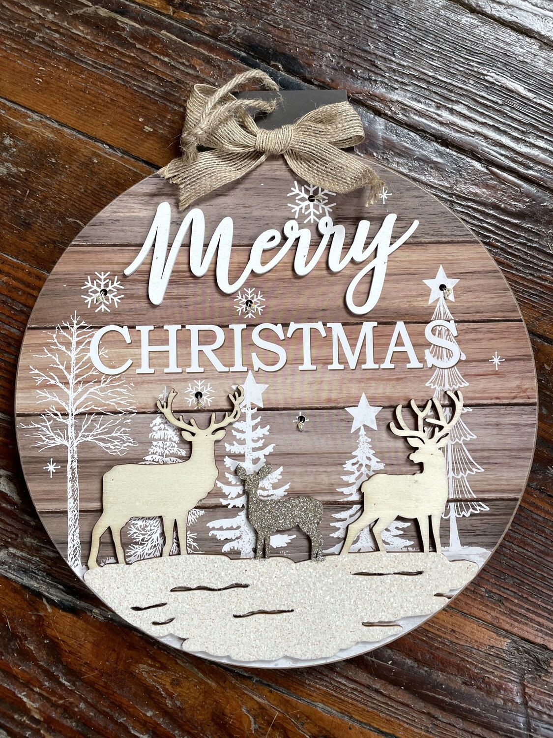 Christmas Sign with Deer