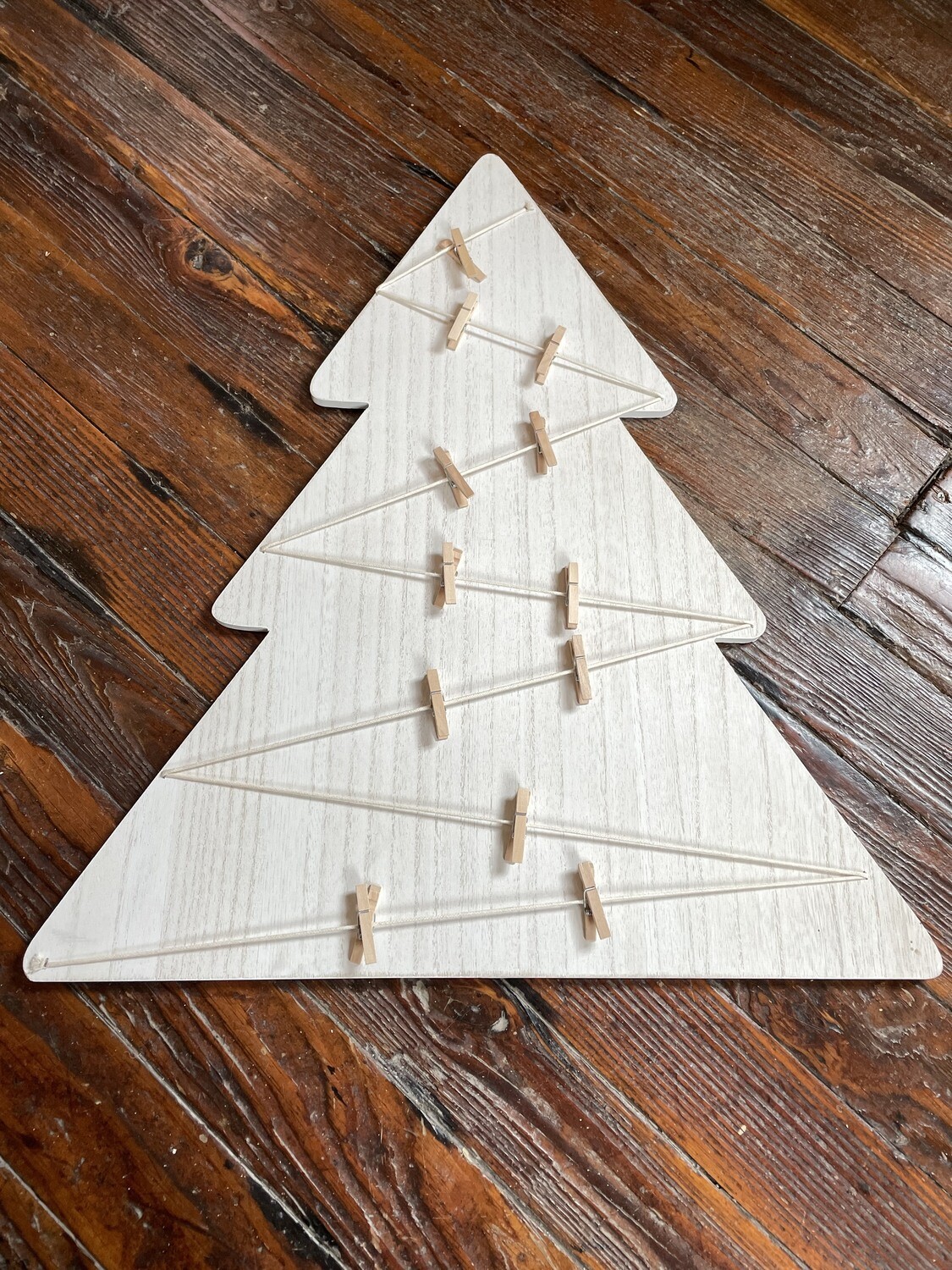 White Tree Card Holder with Clip