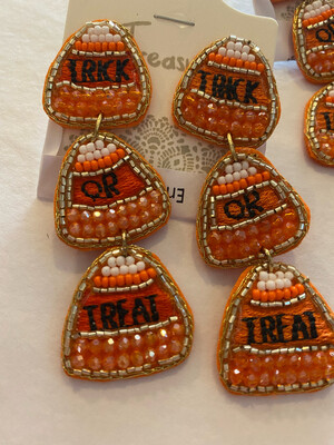 Trick or Treat Candy Corn Earrings