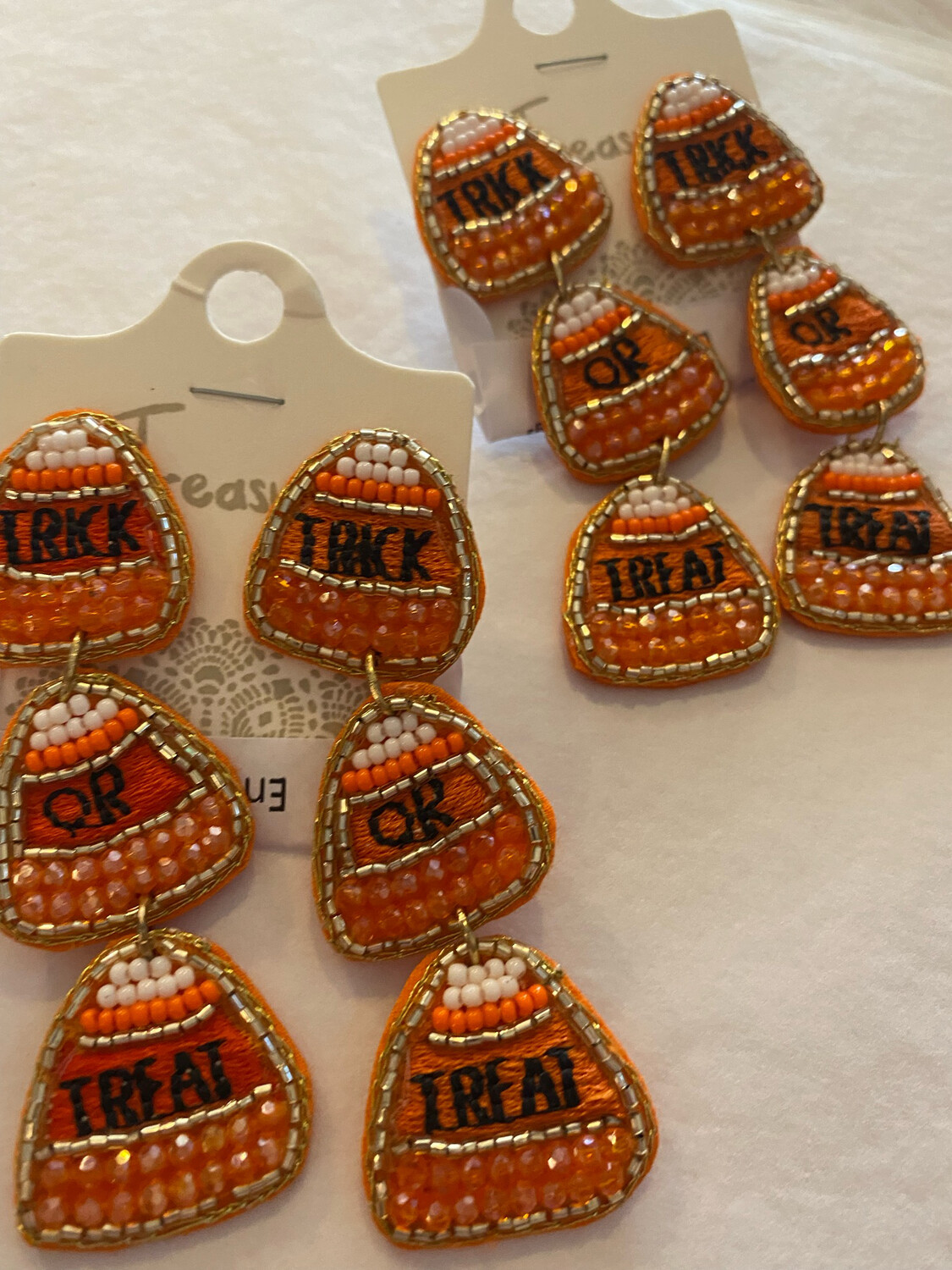 Trick or Treat Candy Corn Earrings