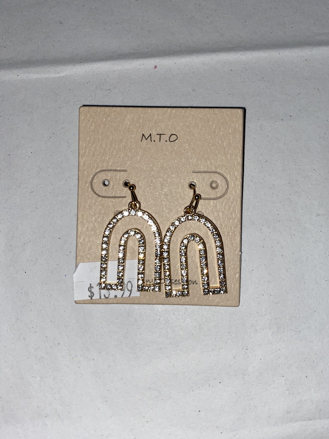 Crystal Arch Outline Earrings