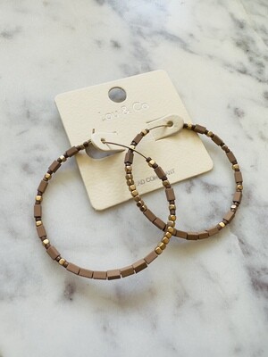 Brown Multi Bead Earring