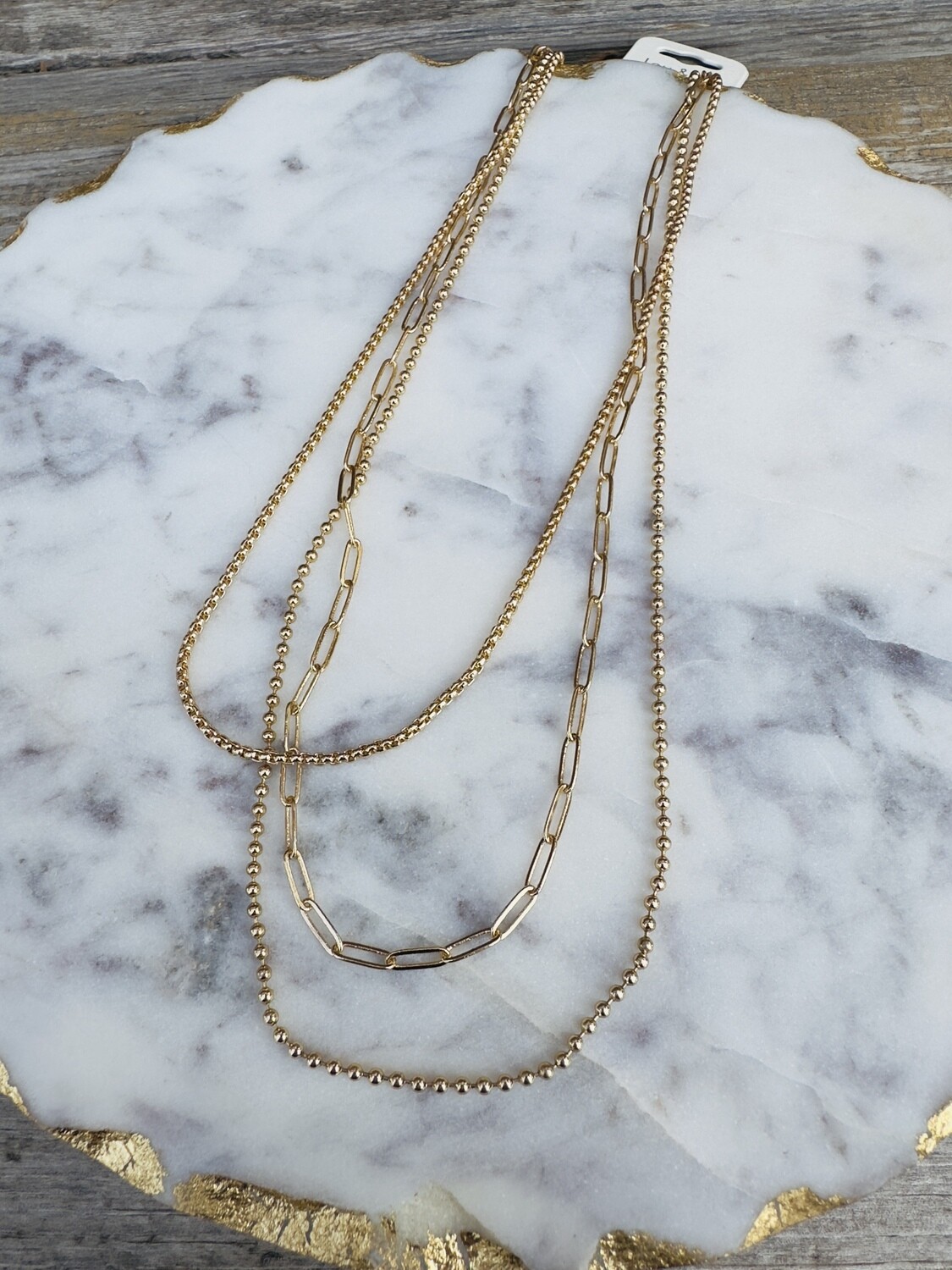 Three Layer Dainty Chain Necklace