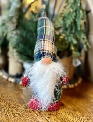 Long Plaid Hat Gnome 