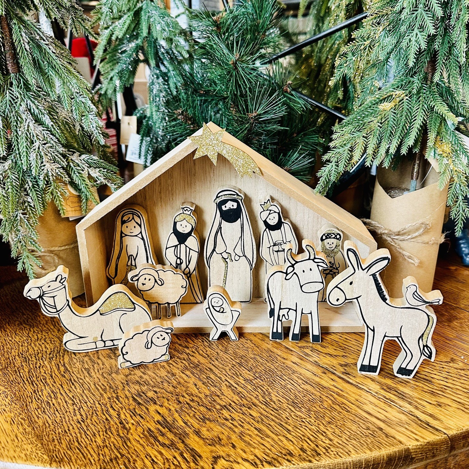 Wooden Nativity Set