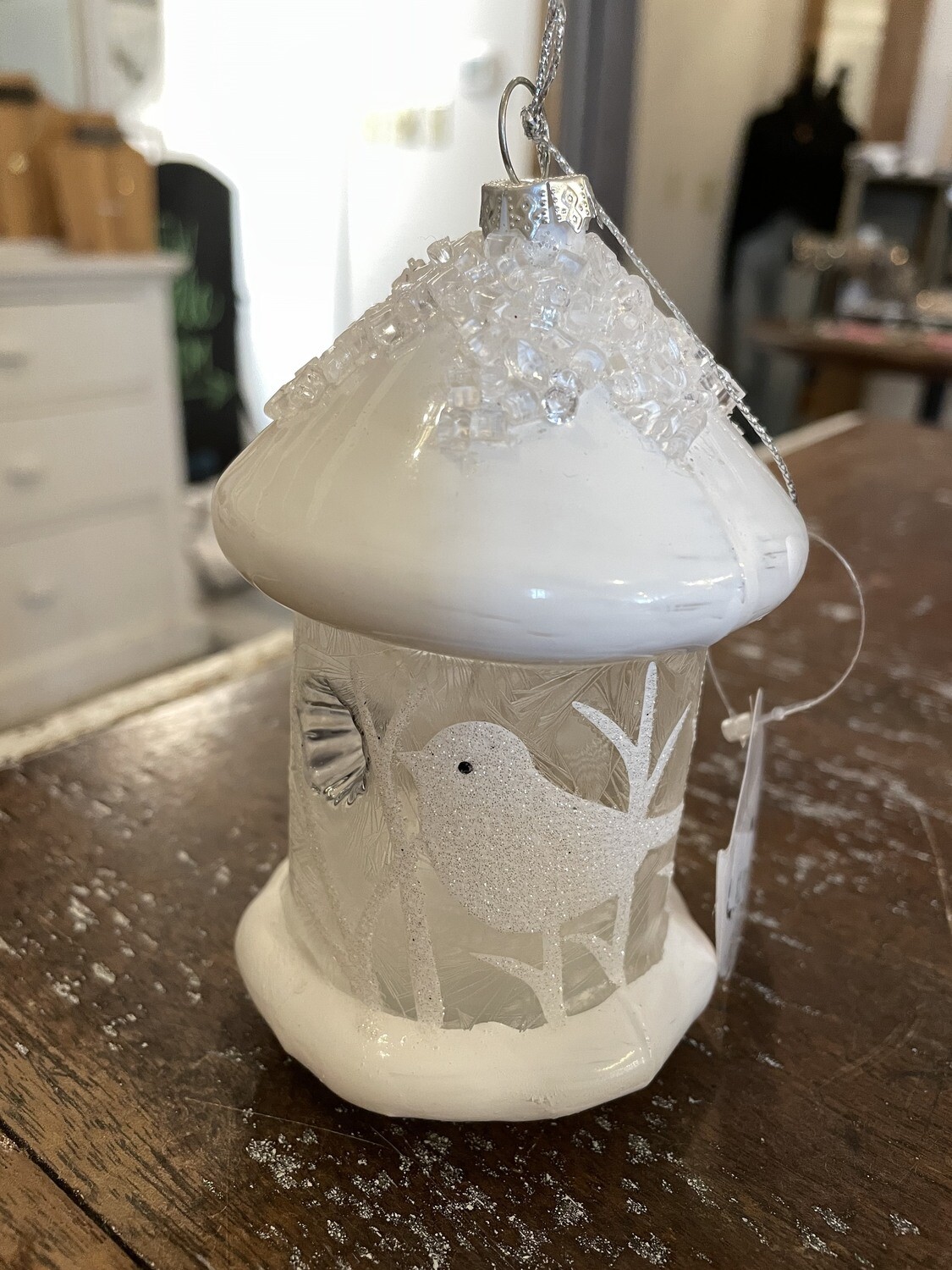 White Bird Lantern Ornament