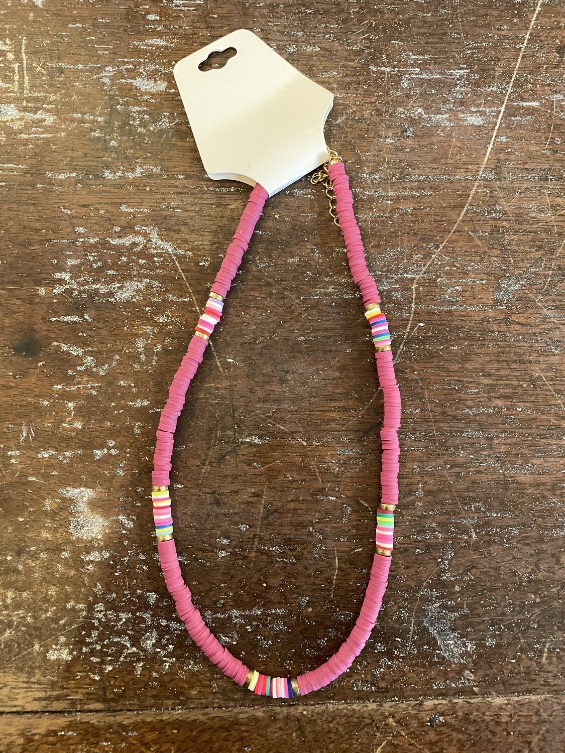 Beaded Necklace Pink