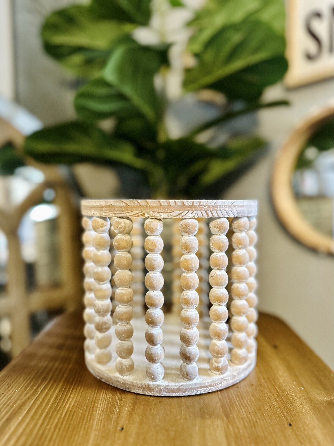 Open Beaded Planter , Size: Small