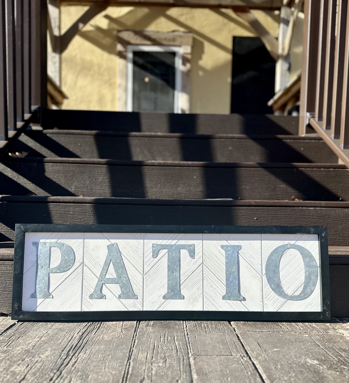 Painted Iron Patio Sign