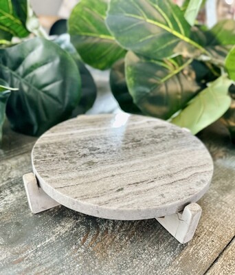 Marble/Wood Pedestal