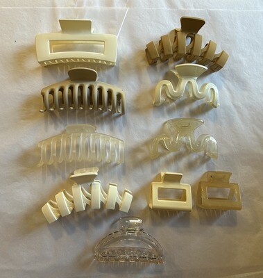 Ivory Hair Clips
