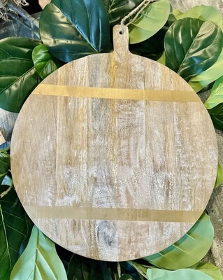 Gold Strapped Cutting Charcuterie Board