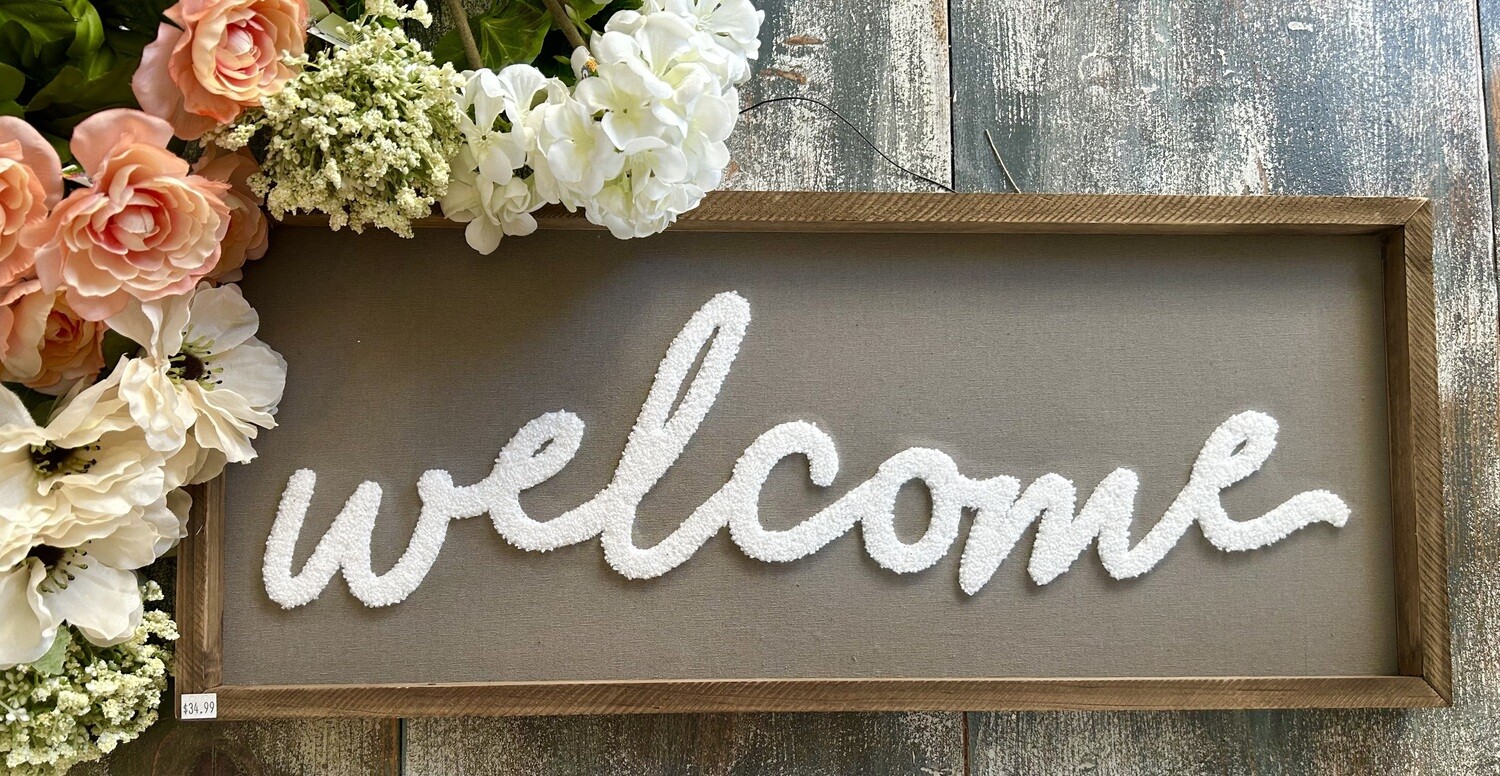 Welcome Boucle Plaque