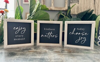 Inspirational White Beaded Frame