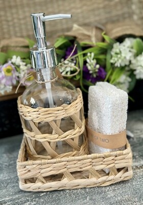 Woven Soap and Sponge Set Basket