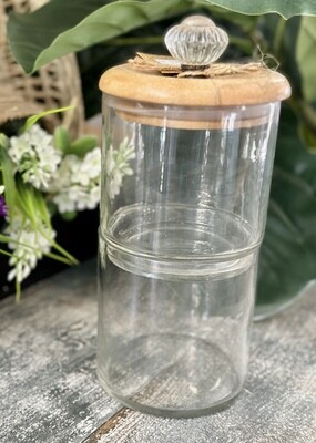 Glass Knob Double Storage Jar