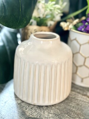 Short Stoneware Bud Vase