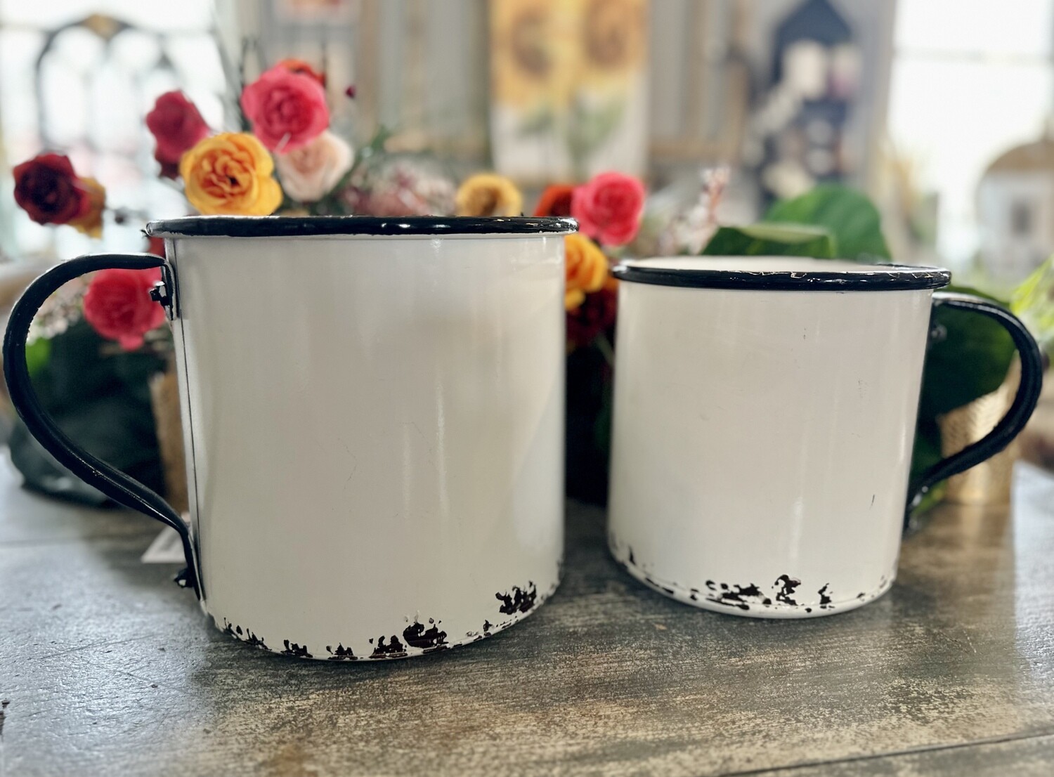 Enamel Mug Planters