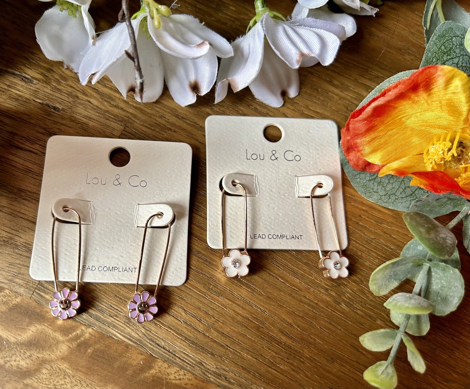 Flower Paperclip Earrings
