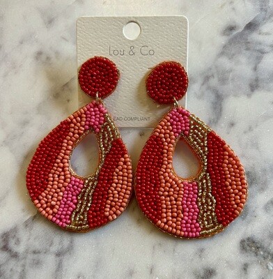 Teardrop Beaded Earrings