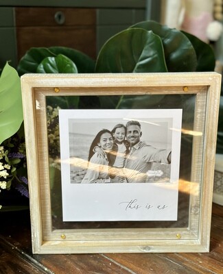 Family Wood and Brass Frame
