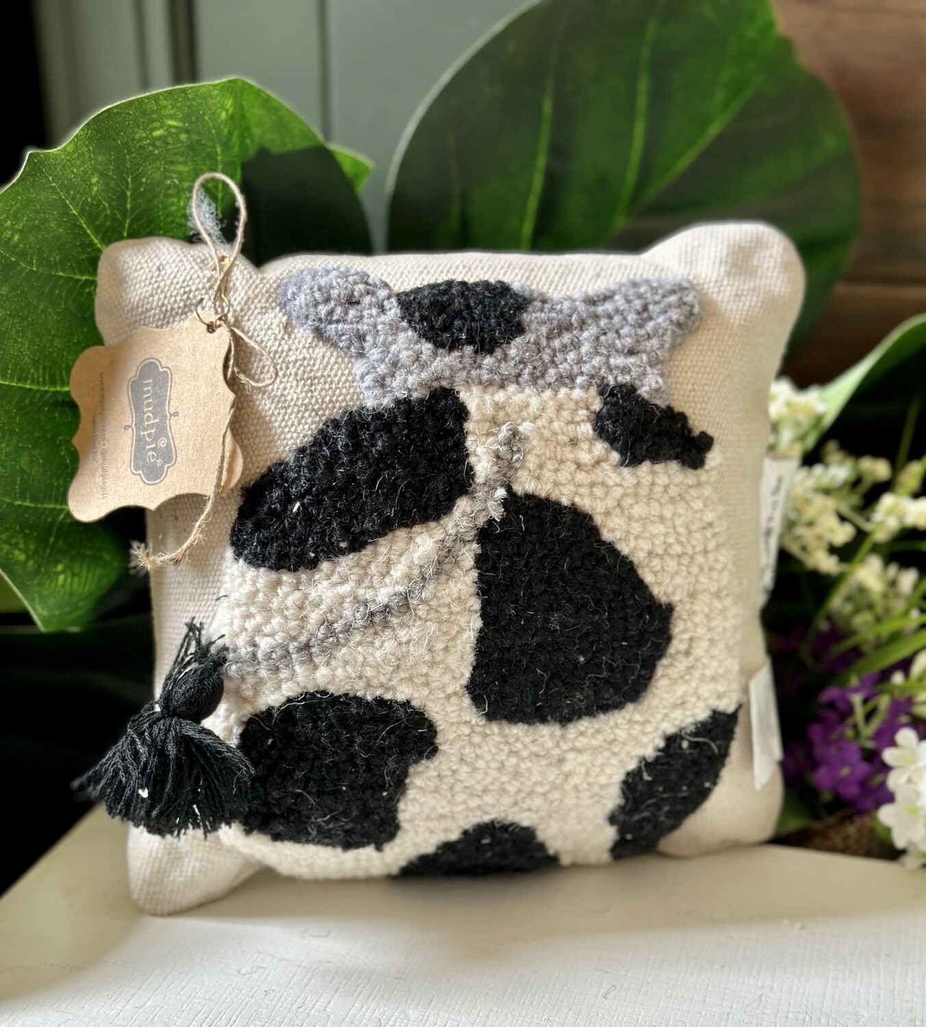 Cow Mini Farm Hook Pillow