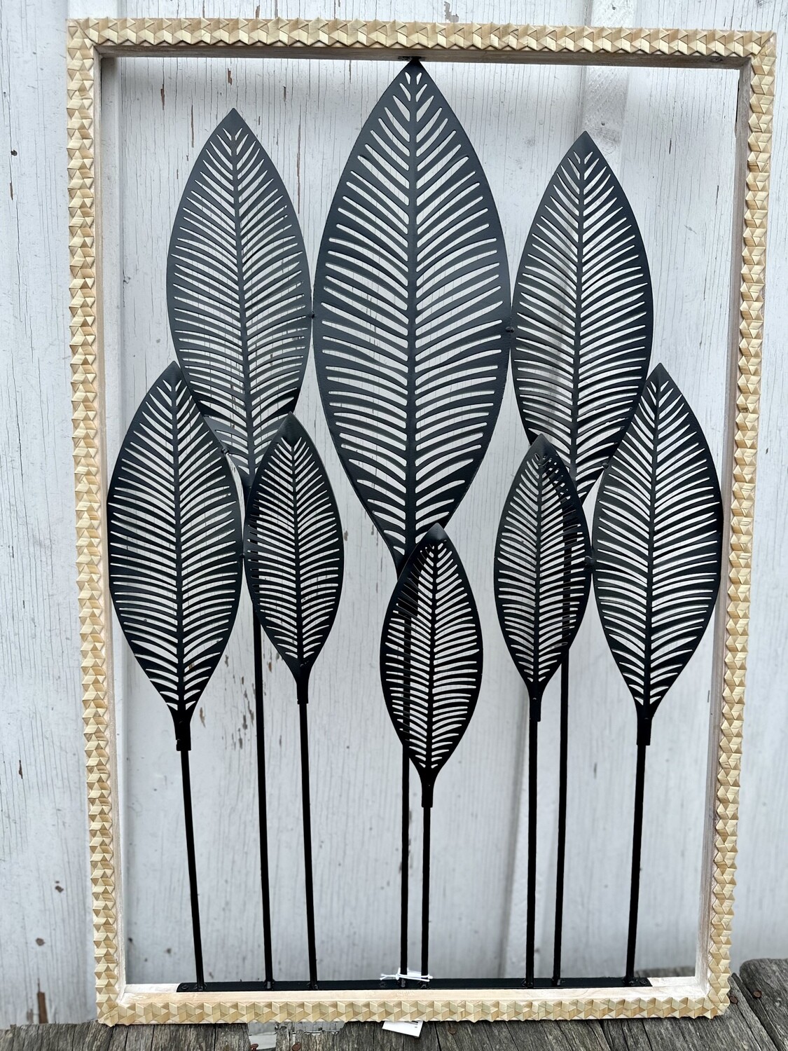 Metal Layered Feather Frame