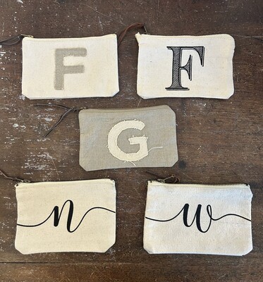 Assortment of Initial Zip Pouch