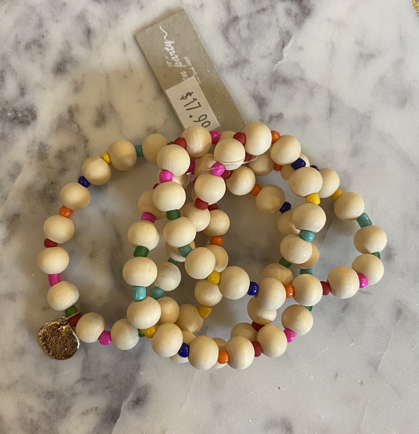 3-Strand Beaded Bracelet Set Colorful
