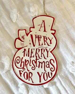Red &amp; White Embossed Ornaments
