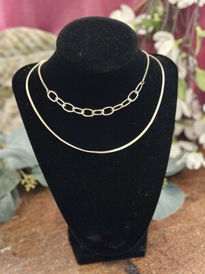 Two-Layer Chain Necklace