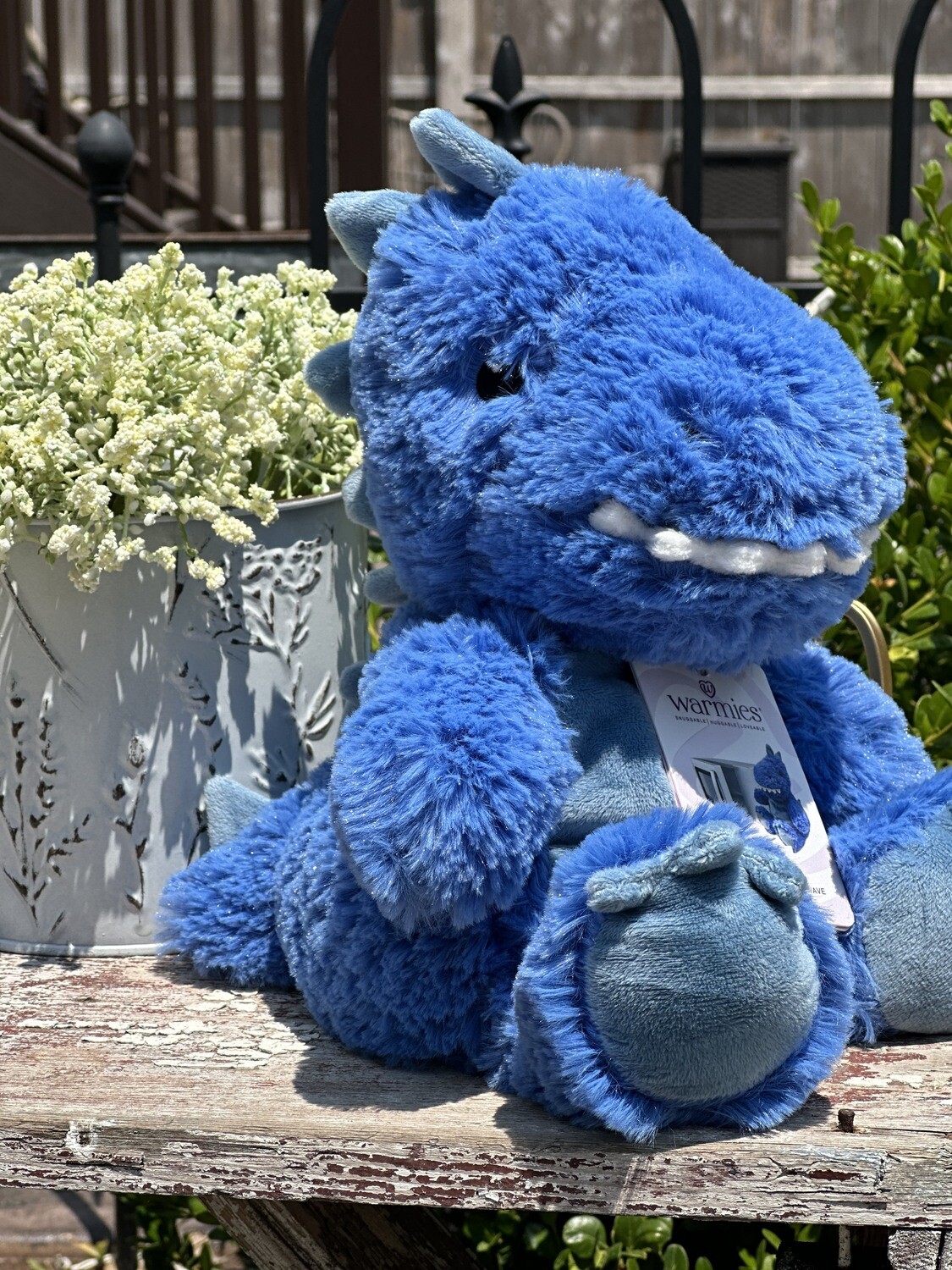 Blue T-Rex Warmies Plush