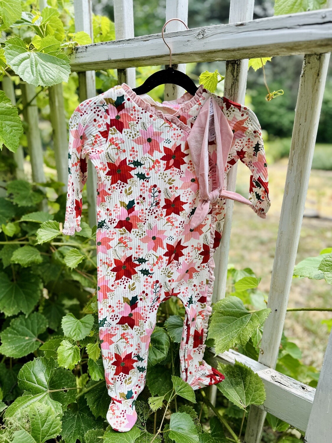 Poinsetta Sleeper With Headband