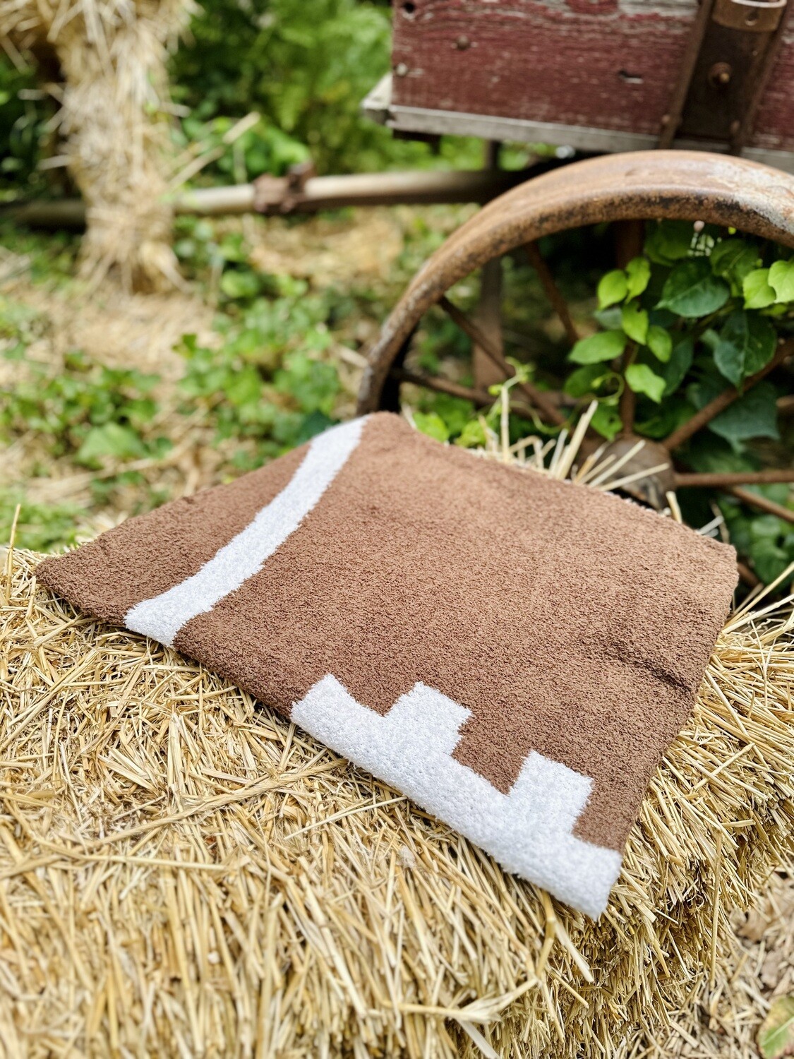 Chenille Football Blanket