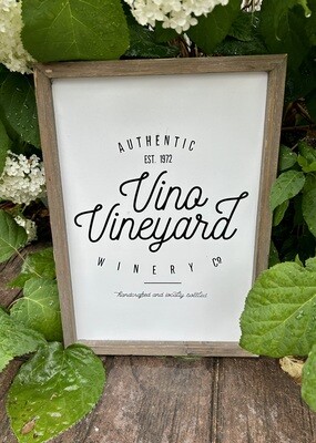 Vino Vineyard Sign