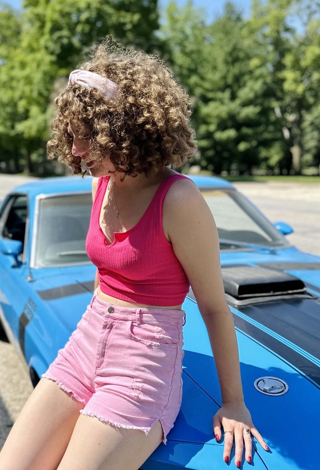 Washed Denim Shorts