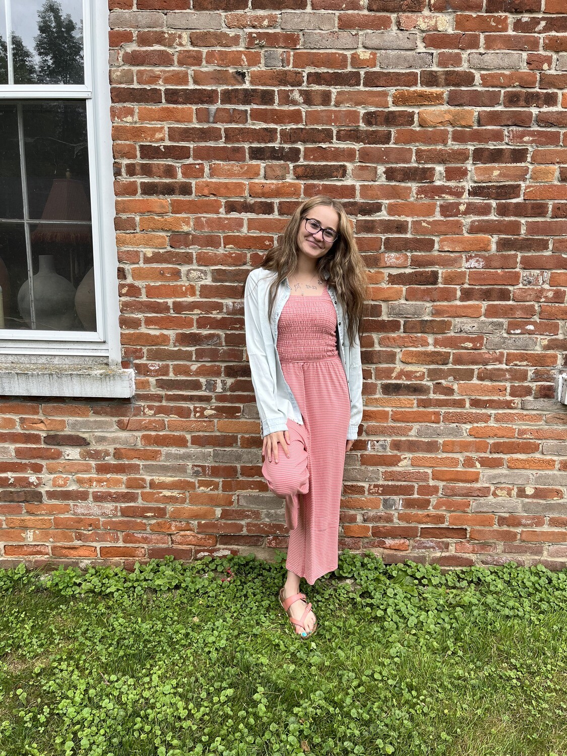 Stripped Jumpsuit with Pockets