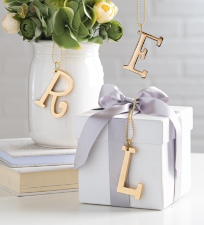 Gold Initial Ornament