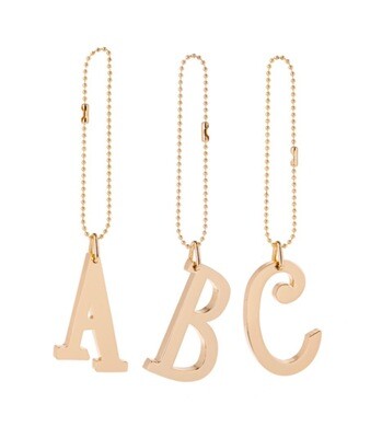 Gold Initial Ornament