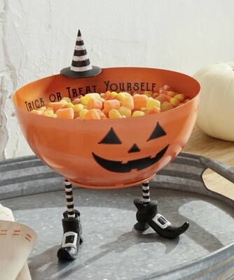Tin Pumpkin Candy Bowl
