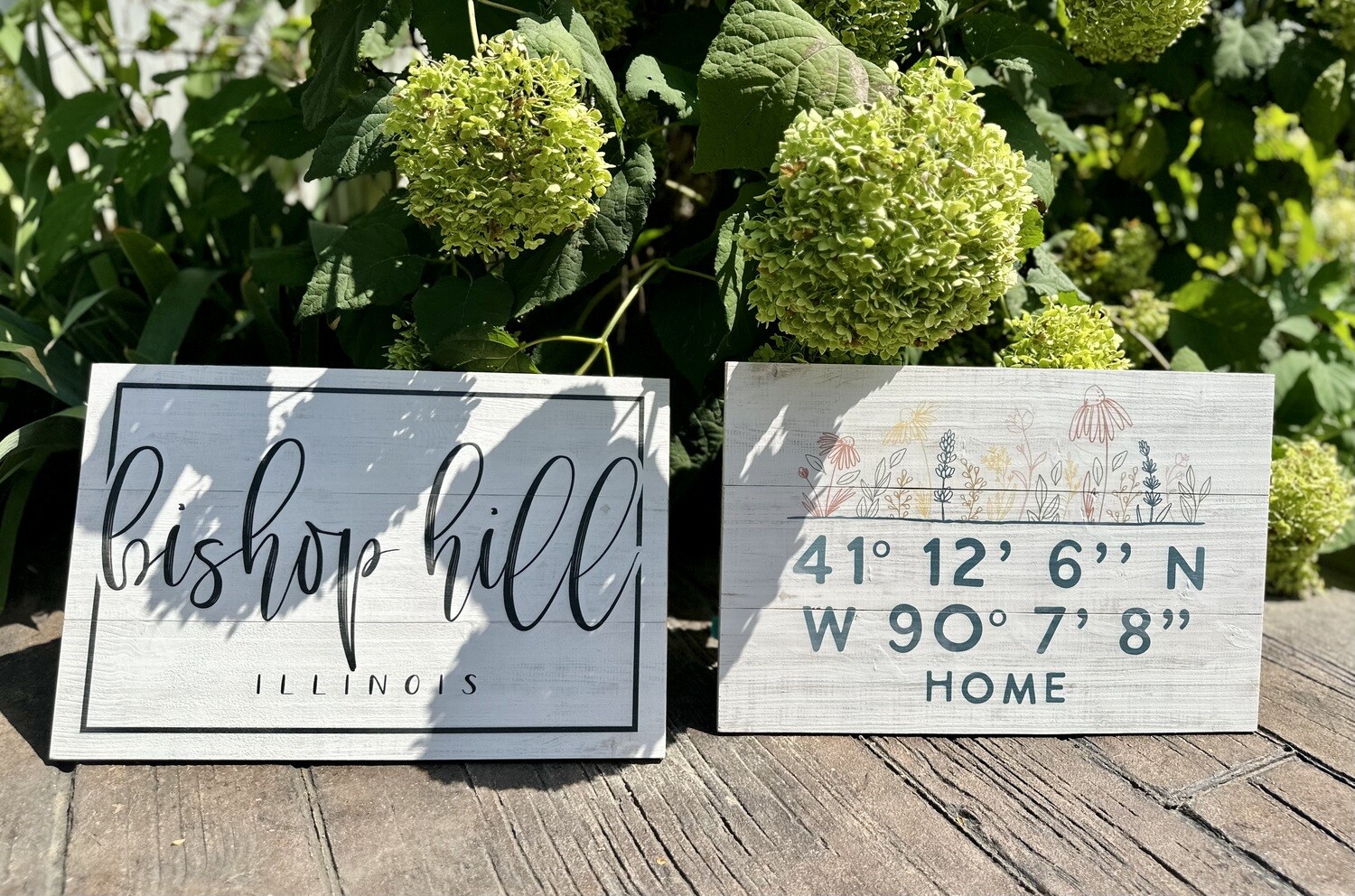Small Wood Bishop Hill Sign