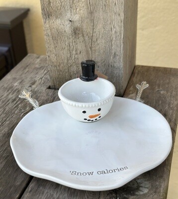 Melted Snowman Chip & Dip Set