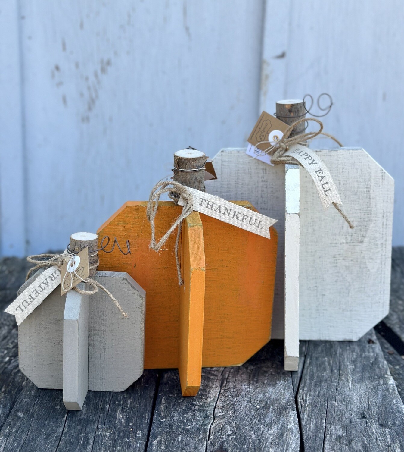 Wood Connected Pumpkin