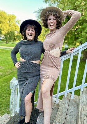 Cut Out Knit Dress